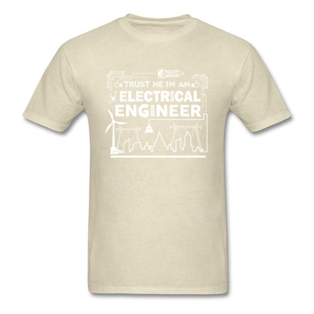 Geek T-shirt Men Trust Me I Am An Engineer T Shirts Programmer Tops Graphic Tee University Cotton Letter Tshirt Funny Quote