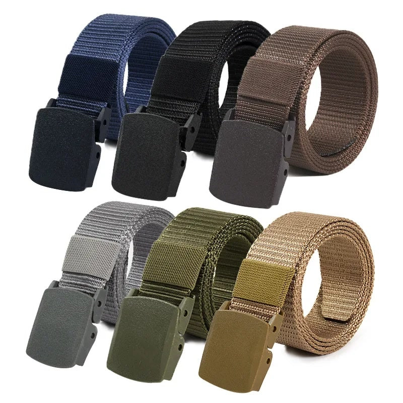 Automatic Buckle Nylon Belt Male Army Tactical Belt Mens Military Waist Canvas Belts Cummerbunds High Quality Strap